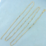 Italian Made 30 Inch Box Link Chain Necklace In 14k Yellow Gold