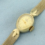 Vintage Womens Waltham Manual Wind Wrist Watch In 10k Yellow Gold Plate