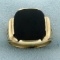 Vintage Onyx Ring In 10k Yellow Gold