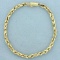 7 1/2 Inch Rope Style Chain Bracelet In 14k Yellow Gold