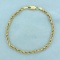 7 1/2 Inch Rope Style Chain Bracelet In 14k Yellow Gold