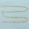 11 1/2 Inch Figaro Link Chain Anklet In 14k Yellow Gold