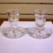 Old Mark Waterford Crystal Set Of 2 Single Light Candlesticks