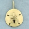 Sand Dollar Pendant In 14k Yellow Gold