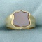 Mens Police Shield Ring In 14k Yellow Gold