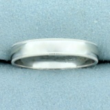 Mens 4mm Beaded Edge Milgrain Wedding Band Ring In 10k White Gold