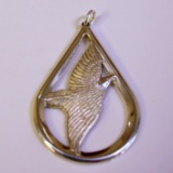 Wallace 1977 Sterling Silver Peace On Earth Dove Christmas Ornament Medallion