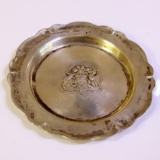 Vintage Chile Coat Of Arms Silver Trinket Pin Dish