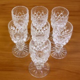 Set Of Seven Waterford Crystal Boyne Cordial Liqueur Glasses