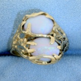 Opal Nature Design Ring In 14k Yellow Gold