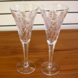 Waterford Crystal Millennium Happiness Champagne Flutes Set Of Two