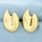 Abstract Swoop Design Earrings In 14k Yellow Gold