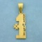 Number One Brother Pendant In 14k Yellow Gold