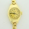 Vintage Universal Geneve Womens Self Wind Wrist Watch In Solid 18k Yellow Gold