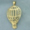 Hot Air Balloon Pendant In 14k Yellow Gold