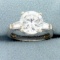 4ct Tw Cz Engagement Ring In 14k White Gold