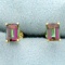 2ct Tw Mystic Topaz Stud Earrings In 14k Yellow Gold