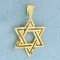 Diamond Cut Star Of David Pendant In 14k Yellow Gold