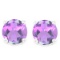 6mm Amethyst Stud Earrings In Sterling Silver