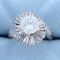 Vintage 4ct Tw Diamond Ballerina Ring In 14k White Gold