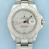 Rolex Yacht Master 40mm Steel And Platinum Watch With Oyster Band