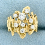 Unique 1ct Tw Diamond Ring In 14k Yellow Gold