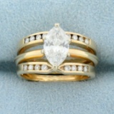 1.25ct Tw Diamond Engagement Ring With Ring Jacket In 14k Yellow Gold