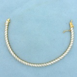 12ct Tw Cz Tennis Bracelet In 14k Yellow Gold