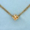 Vintage Opal Cosmic Design Cable Chain Necklace In 14k Yellow Gold