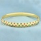 Lab Ruby, Emerald, And Sapphire Bangle Bracelet In 14k Yellow Gold