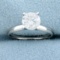 1ct Solitaire Diamond Engagement Ring In 14k White Gold