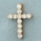 1.25ct Tw Diamond Cross Pendant In 14k Rose Gold
