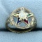 Vintage Order Of The Eastern Star Ring In 10k White Gold
