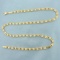 16 Inch Scroll Link Chain Necklace In 14k Yellow Gold