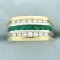 2ct Tw Emerald And Diamond Ring In 14k Yellow Gold