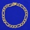 Heavy Figaro Link Bracelet In 14k Yellow Gold