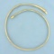 Italian Made 18 Inch Omega Necklace In 14k Yellow Gold
