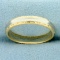 Men's Two-tone Wedding Band Ring In 14k Yellow And White Gold