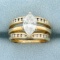 1.25ct Tw Diamond Engagement Ring With Ring Jacket In 14k Yellow Gold