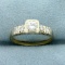 Vintage Diamond Engagement Ring In 14k Yellow And White Gold