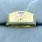 Geometric Style Diamond Ring In 14k Yellow Gold