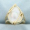 Mother Of Pearl Statement Ring In 14k Yellow Gold