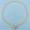 2ct Tw Round And Baguette Diamond Panther Link Necklace In 14k Yellow Gold