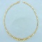 18 Inch Greek Key Cut Out Graduated Necklace In 14k Yellow Gold