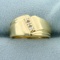 Three Stone Diamond Ring In 14k Yellow Gold