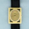 Antique Mens Piaget Manual Wind Wristwatch In Solid 18k Yellow And White Gold