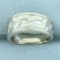 Curb Link Design Band Ring In 14k White Gold