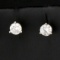 1/2ct Tw Diamond Stud Earrings In 14k Platinum Martini Settings