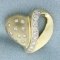 Designer 3/4ct Tw Diamond Heart Pendant In 14k Yellow Gold