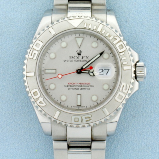 Rolex Yacht Master 40mm Steel And Platinum Watch With Oyster Band